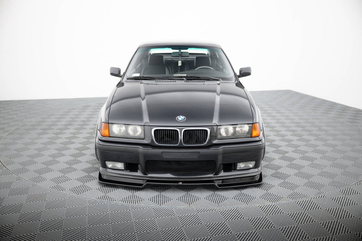 Street+ Spoilerlippe Front Ansatz V.2 passend für BMW M3 / 3 M-Paket Coupe / Cabrio E36 schwarz Hochglanz – Ansicht 1