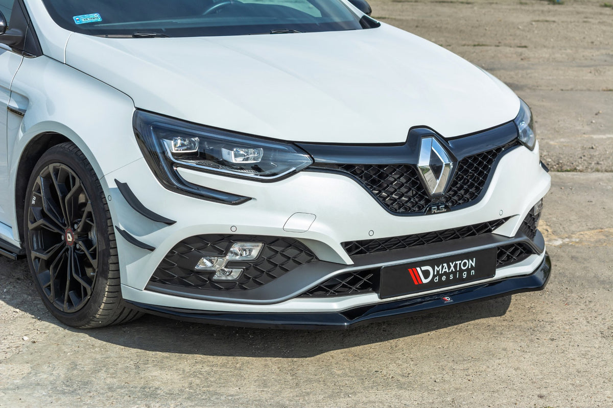 Street+ Spoilerlippe Front Ansatz V.2 passend für Renault Megane IV RS schwarz Hochglanz – Ansicht 1