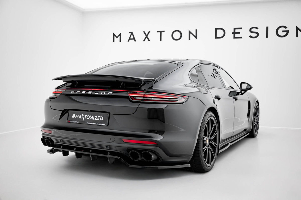 Street+ Mittlerer Diffusor RACE passend für Porsche Panamera Turbo S E-Hybrid / Panamera E-Hybrid / Panamera 4S 971 schwarz Hochglanz – Ansicht 1
