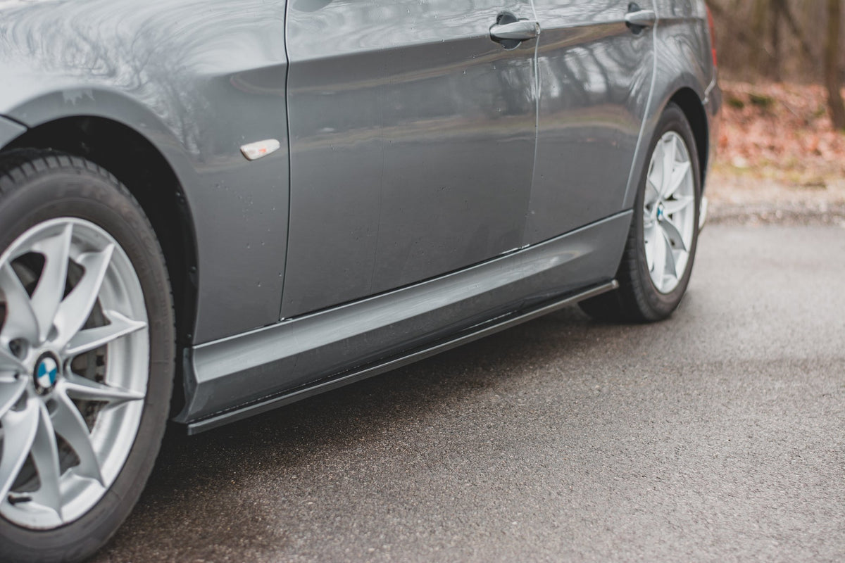 Street+ Seitenschweller Leisten passend für BMW 3er E90/E91 Facelift schwarz Hochglanz – Ansicht 3