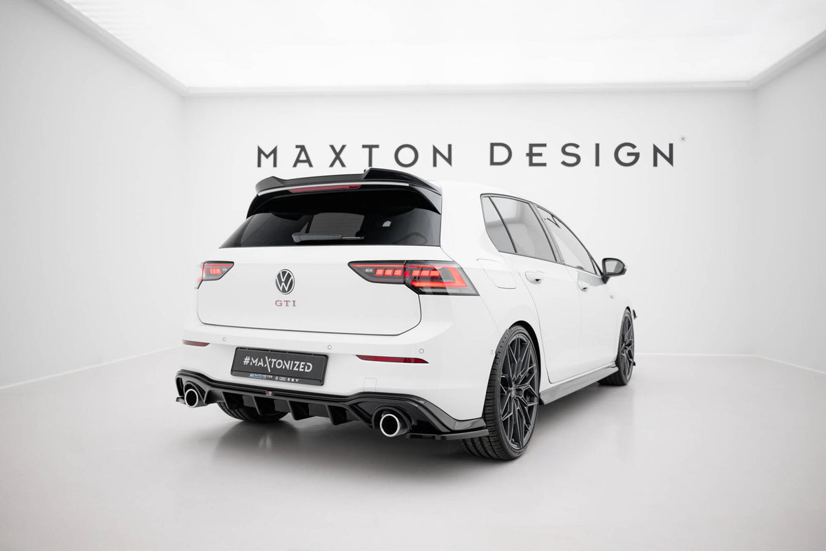 Diffusor Heck Ansatz V.2 passend für VW Golf GTI Mk8 schwarz Hochglanz – Ansicht 5
