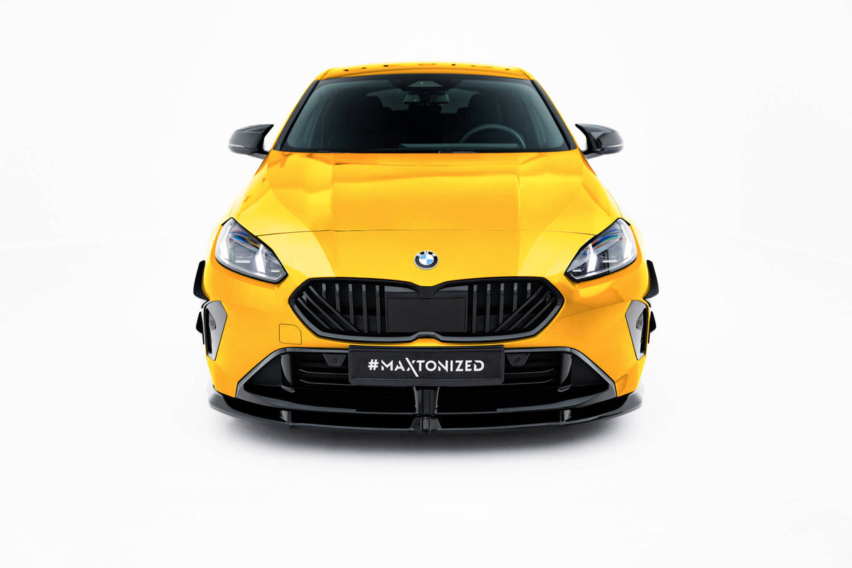 Street+ Spoilerlippe Front Ansatz V.3 passend für BMW 1er M-Paket F70 schwarz Hochglanz – Ansicht 1