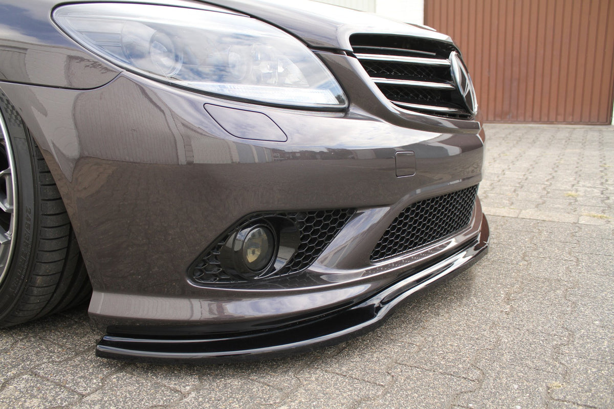 Street+ Spoilerlippe Front Ansatz passend für MERCEDES CL 500 C216 AMGLINE schwarz Hochglanz – Ansicht 1