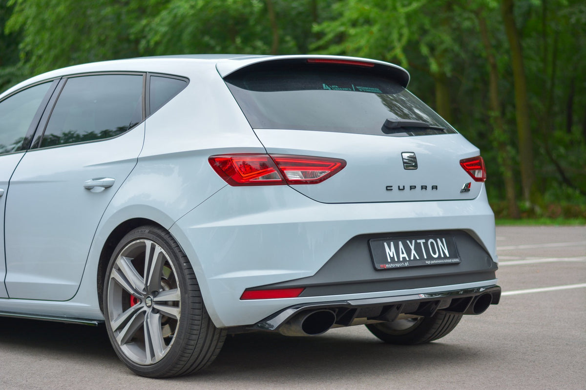 Diffusor Heck Ansatz passend für Seat Leon III Cupra schwarz Hochglanz – Ansicht 5