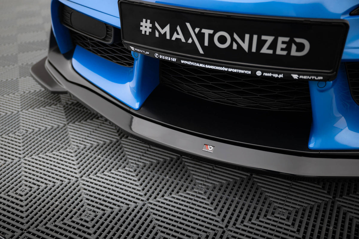Street+ Spoilerlippe Front Ansatz V.1 passend für Toyota Supra Mk5 schwarz Hochglanz – Ansicht 3