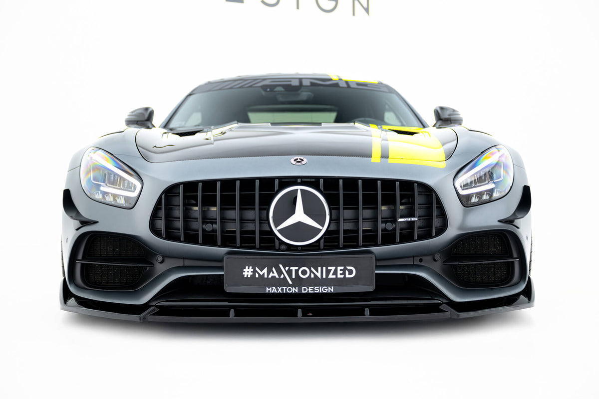 Street+ Spoilerlippe Front Ansatz passend für Mercedes-AMG GT C C190 Facelift schwarz Hochglanz – Ansicht 4
