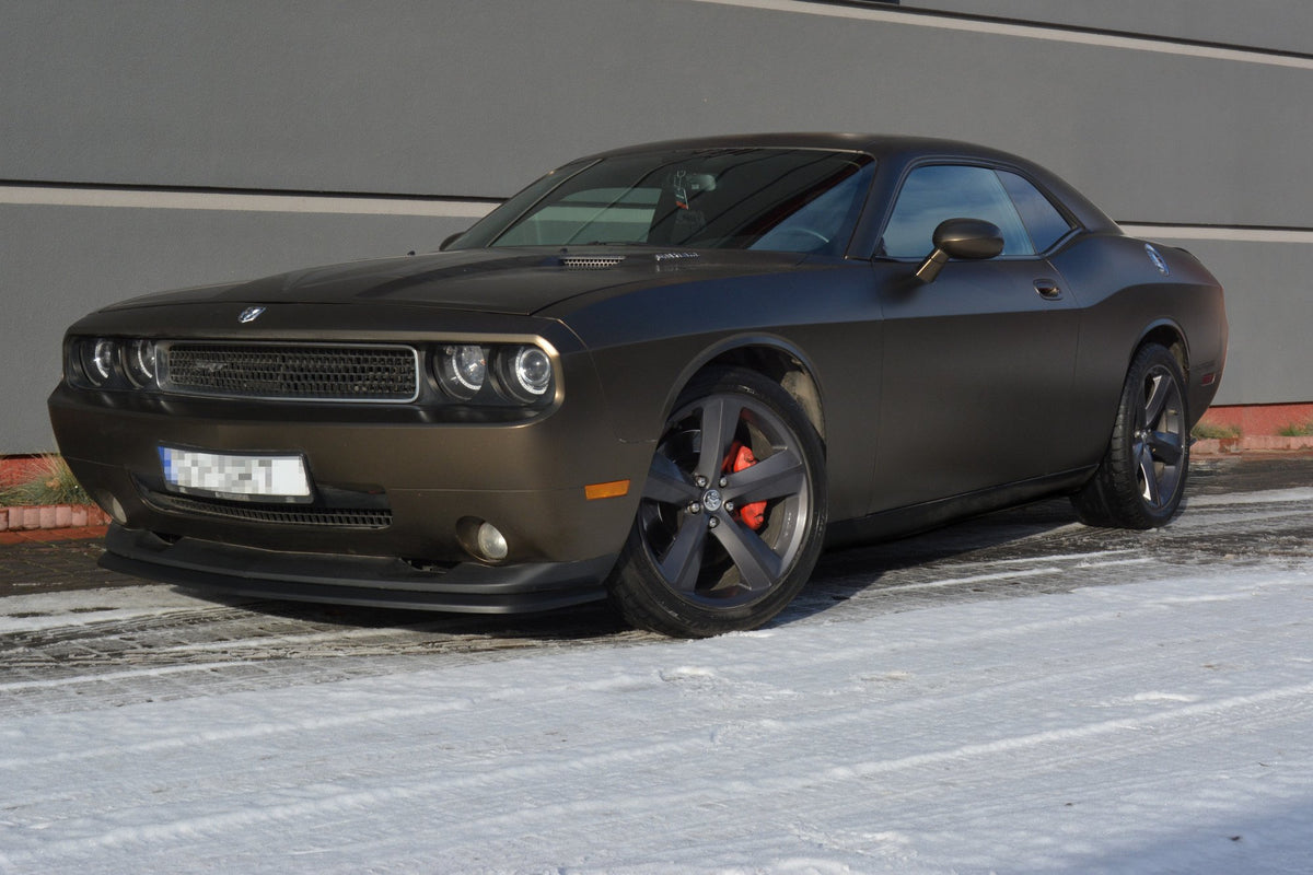Street+ Spoilerlippe Front Ansatz passend für DODGE CHALLENGER MK3. PHASE-I SRT8 COUPE  schwarz Hochglanz – Ansicht 1