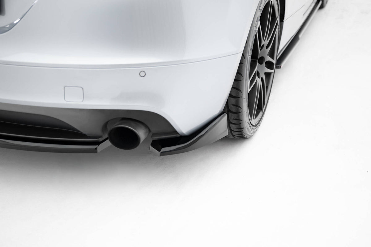 Heck Ansatz Flaps Diffusor passend für Audi TT S-Line 8J Facelift schwarz Hochglanz – Ansicht 4