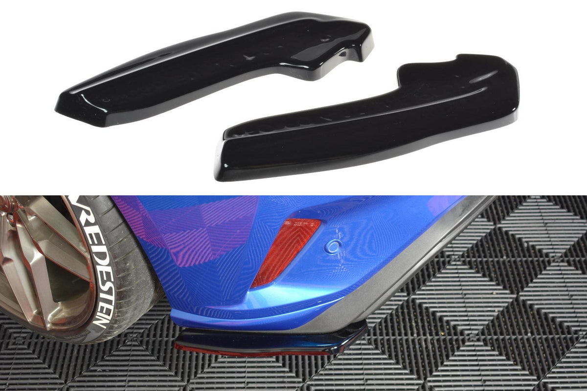 Heck Ansatz Flaps Diffusor V.1 passend für Ford Focus Hatchabck ST-Line schwarz Hochglanz – Ansicht 2