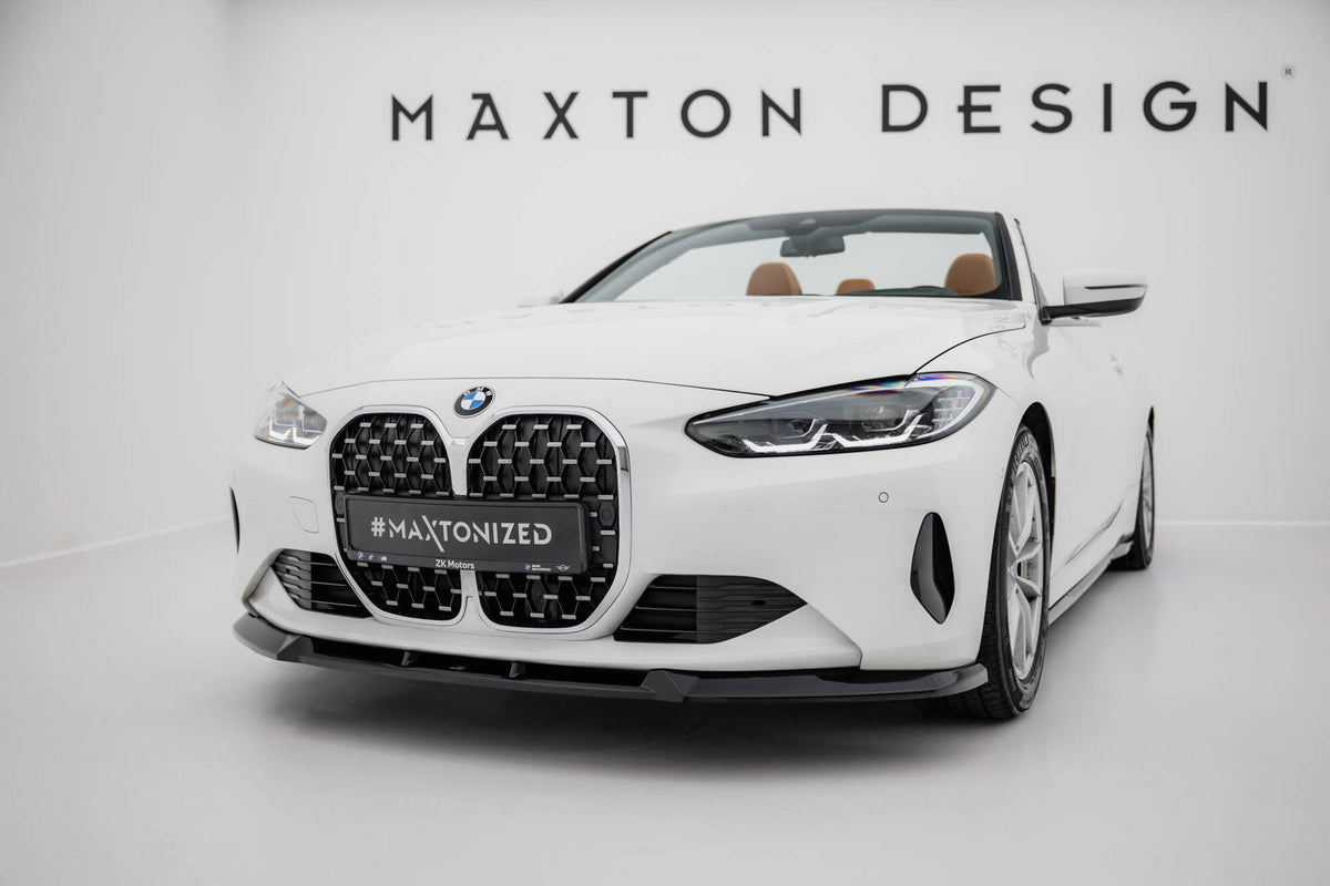 Street+ Spoilerlippe Front Ansatz passend für BMW 4er Coupe / Cabrio G22 / G23 schwarz Hochglanz – Ansicht 3