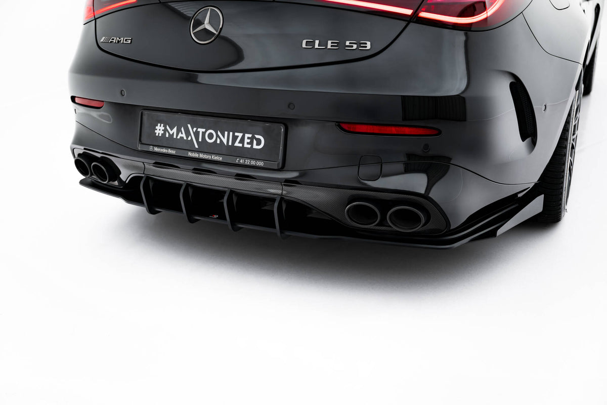 Hintere Seiten Flaps passend für Mercedes-AMG CLE 53 C236 schwarz Hochglanz – Ansicht 3