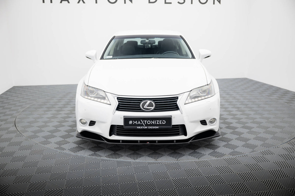 Street+ Spoilerlippe Front Ansatz passend für V.1 Lexus GS Mk4 (L10) schwarz Hochglanz – Ansicht 1