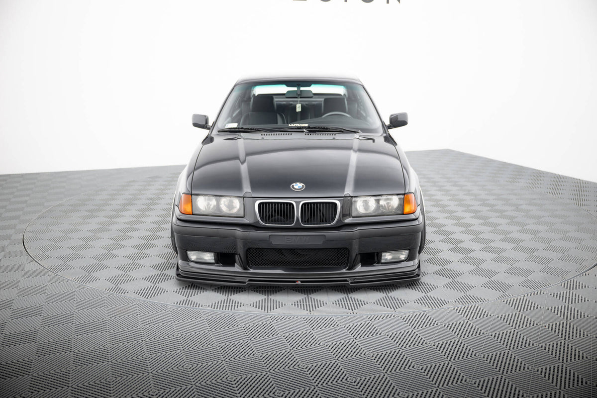 Street+ Spoilerlippe Front Ansatz V.1 passend für BMW M3 / 3 M-Paket Coupe / Cabrio E36 schwarz Hochglanz – Ansicht 3