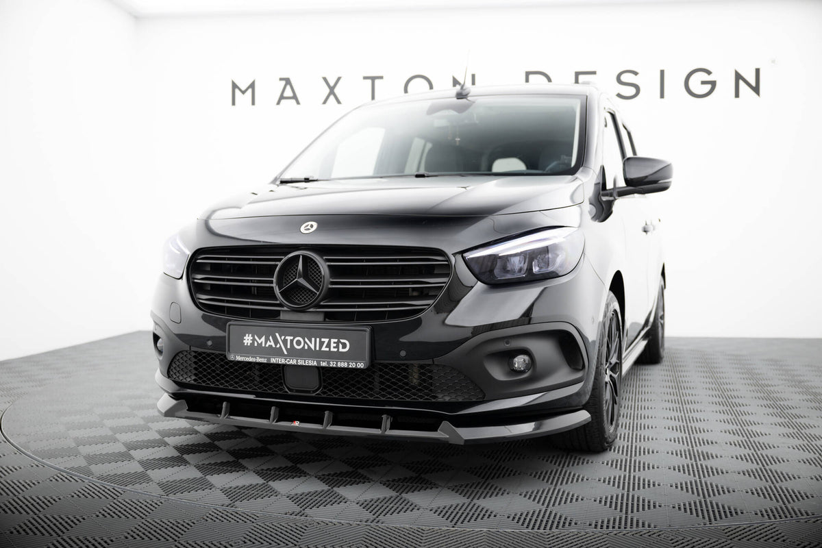 Street+ Spoilerlippe Front Ansatz passend für Mercedes-Benz T W420 schwarz Hochglanz – Ansicht 3