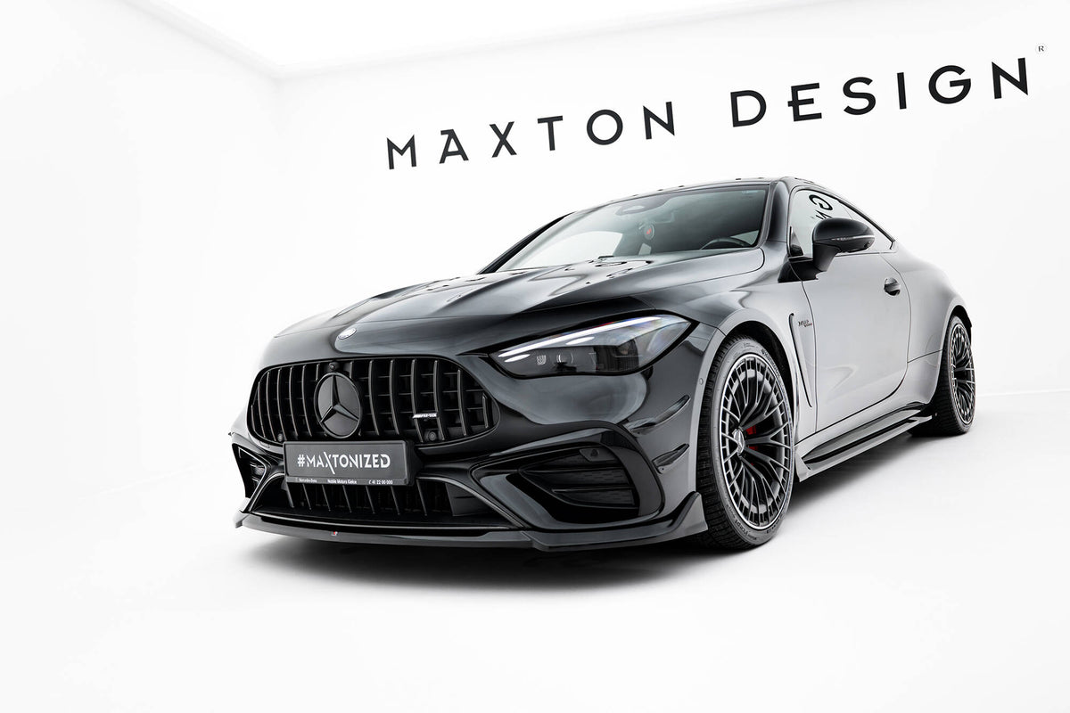 Street+ Spoilerlippe Front Ansatz V.1 passend für Mercedes-AMG CLE 53 C236 schwarz Hochglanz – Ansicht 4