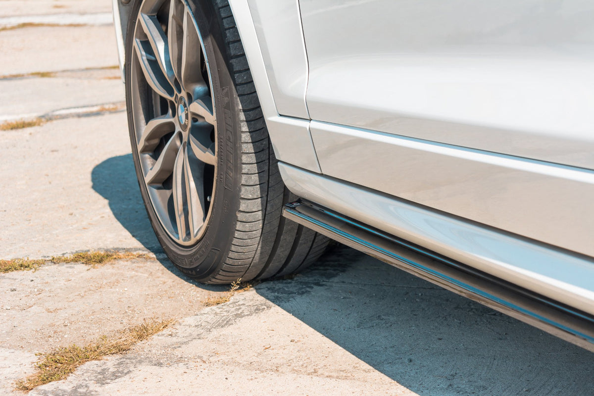 Street+ Seitenschweller Leisten passend für BMW X3 M-Paket F25 Facelift schwarz Hochglanz – Ansicht 5