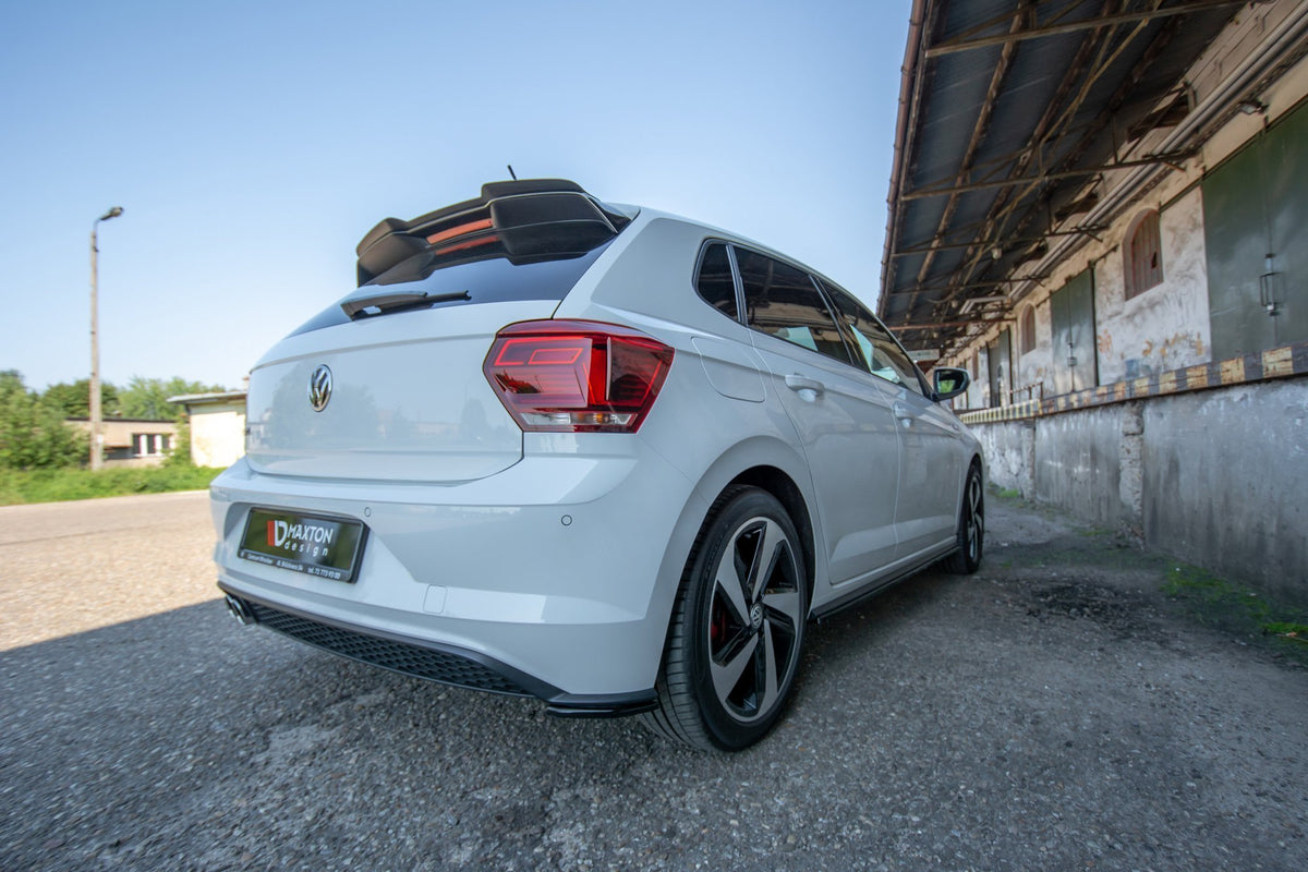 Heck Ansatz Flaps Diffusor passend für VW Polo GTI Mk6  schwarz Hochglanz – Ansicht 10