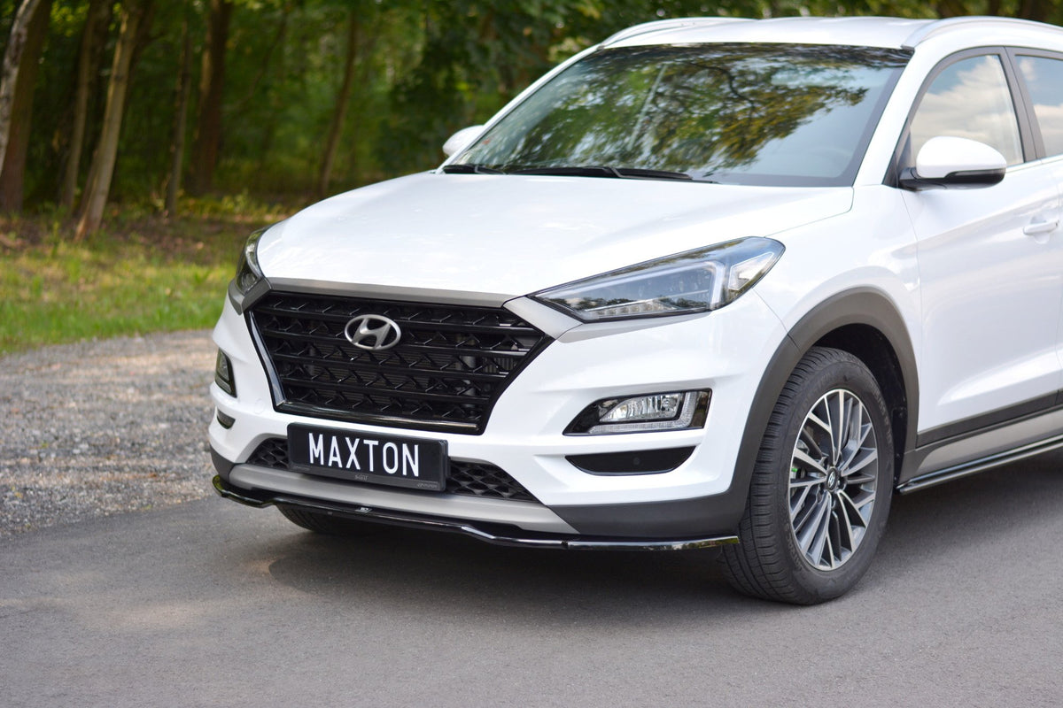 Street+ Spoilerlippe Front Ansatz V.2 passend für Hyundai Tucson Mk3 Facelift schwarz Hochglanz – Ansicht 1