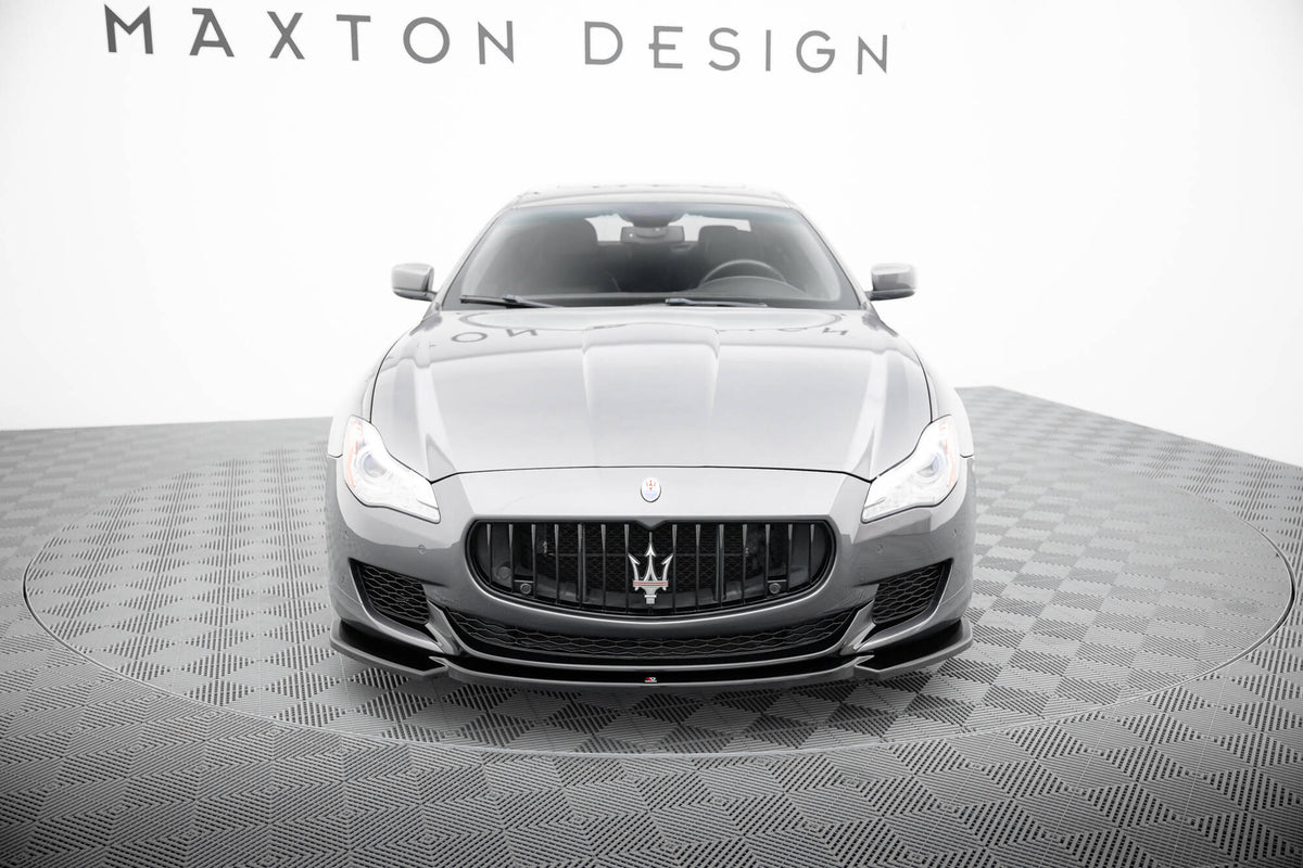 Street+ Spoilerlippe Front Ansatz passend für Maserati Quattroporte Mk6 schwarz Hochglanz – Ansicht 4