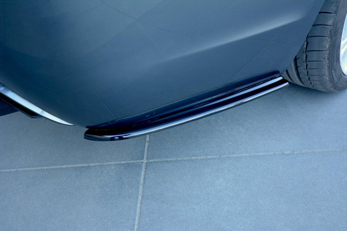 Heck Ansatz Flaps Diffusor passend für BMW 5er E60/E61 M Paket schwarz Hochglanz – Ansicht 1