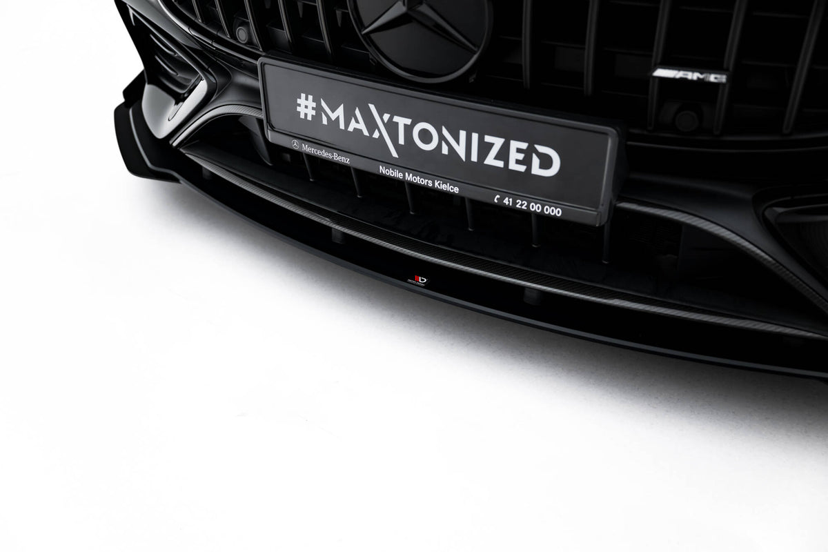 Street Pro Street+ Spoilerlippe Front Ansatz + Flaps passend für Mercedes-AMG CLE 53 C236 schwarz Hochglanz – Ansicht 3