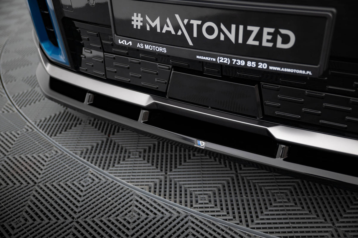 Street+ Spoilerlippe Front Ansatz passend für Kia EV9 GT-Line Mk1 schwarz Hochglanz – Ansicht 4