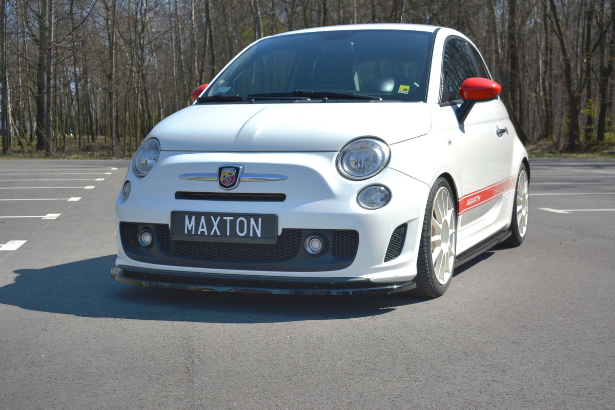 Street+ Spoilerlippe Front Ansatz V.2 passend für Abarth  500 Mk1 schwarz Hochglanz – Ansicht 1