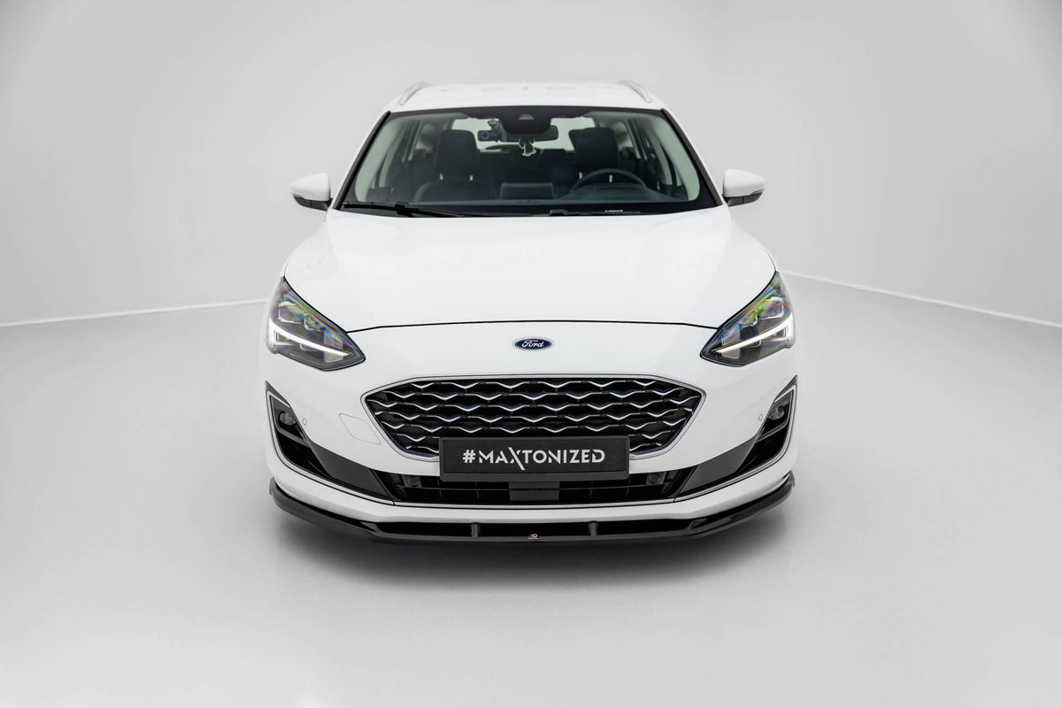 Street+ Spoilerlippe Front Ansatz V.1 passend für Ford Focus Vignale Mk4 schwarz Hochglanz – Ansicht 1