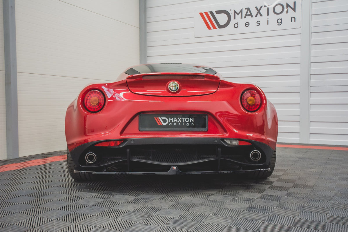 Heckansatz Alfa Romeo 4C schwarz Hochglanz – Ansicht 1