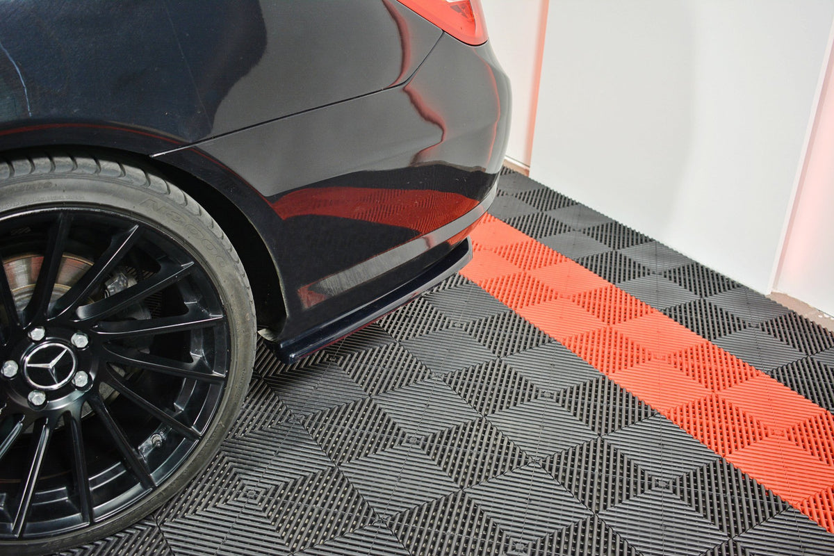 Splitter / Diffusor Heck Ansatz passend für Mercedes-Benz E-Klasse W207 Coupe AMG-Line schwarz Hochglanz – Ansicht 1