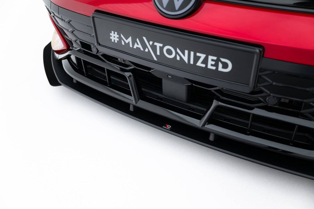 Street Pro Street+ Spoilerlippe Front Ansatz + Flaps passend für VW Golf GTI Clubsport Mk8 Facelift schwarz Hochglanz – Ansicht 4
