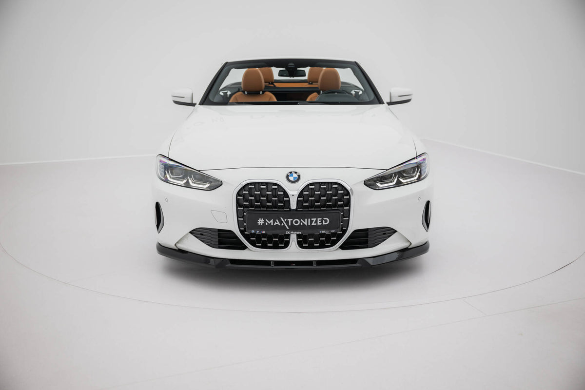 Street+ Spoilerlippe Front Ansatz passend für BMW 4er Coupe / Cabrio G22 / G23 schwarz Hochglanz – Ansicht 1