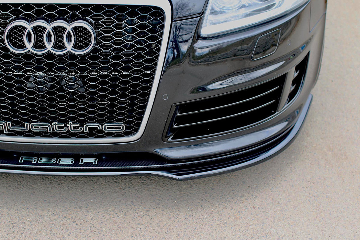 Street+ Spoilerlippe Front Ansatz passend für Audi RS6 C6 schwarz Hochglanz – Ansicht 3