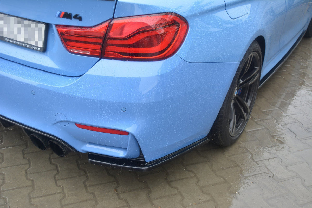 Heck Ansatz Flaps Diffusor V.1 passend für BMW M4 F82 schwarz Hochglanz – Ansicht 4