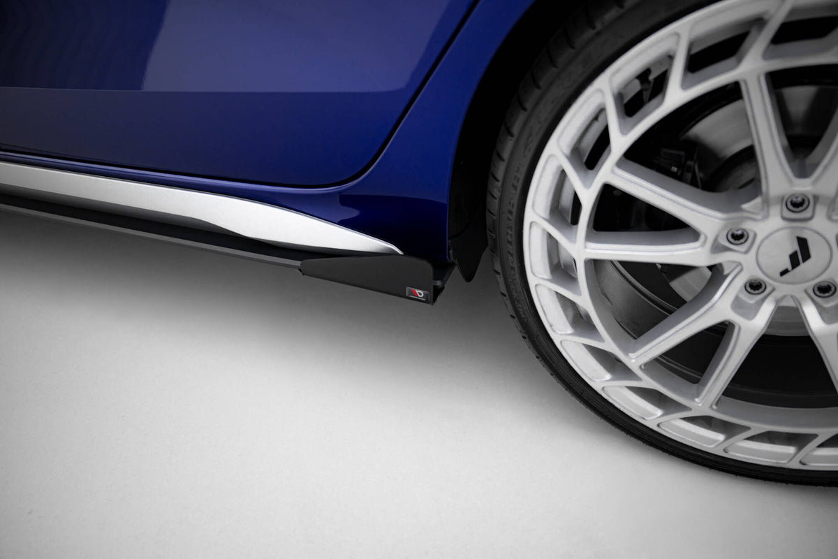 Seitenschweller Flaps passend für Audi A3 S-Line Limousine / S3 Limousine 8Y Facelift schwarz Hochglanz – Ansicht 5