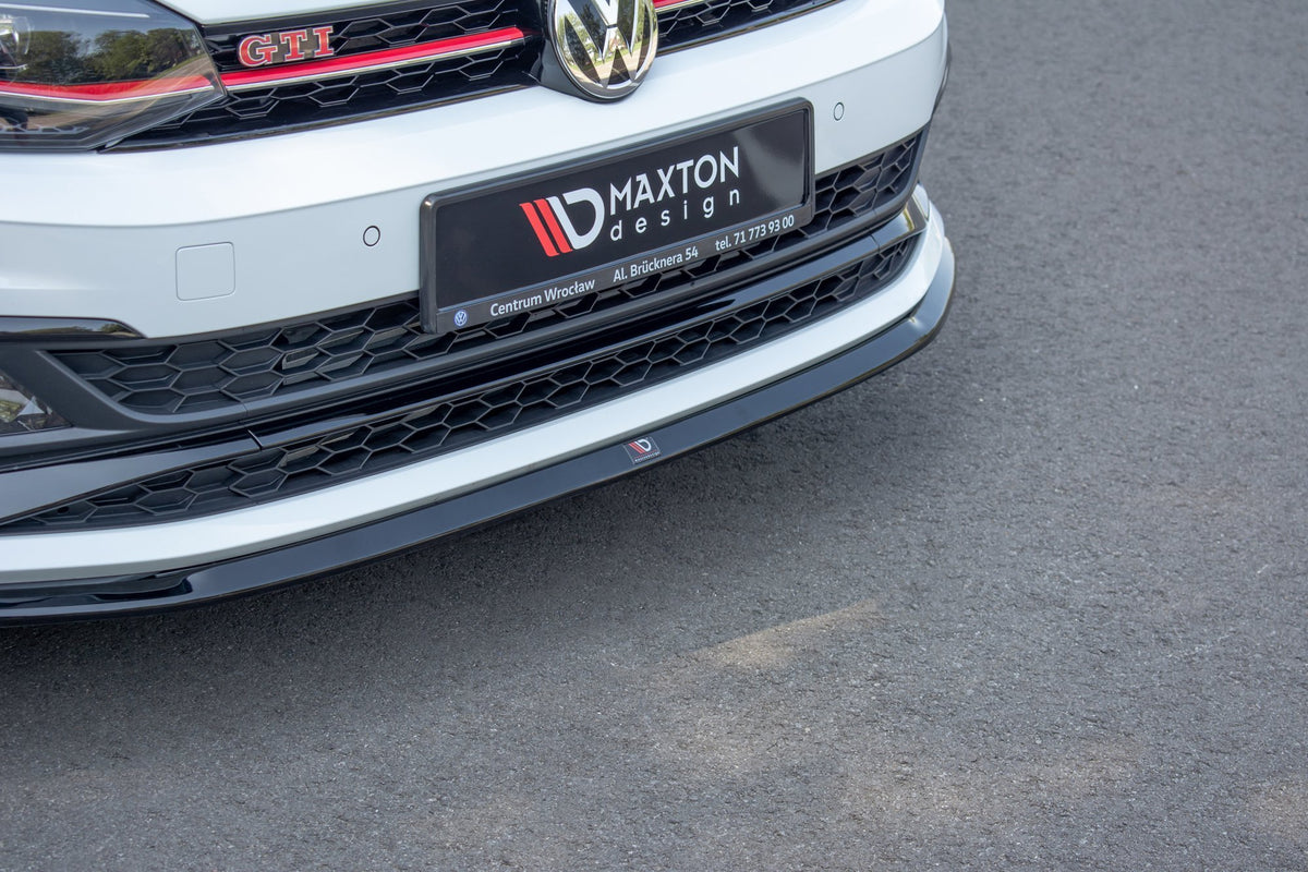 Street+ Spoilerlippe Front Ansatz V.3 passend für VW Polo GTI / R-line Mk6 schwarz Hochglanz – Ansicht 4