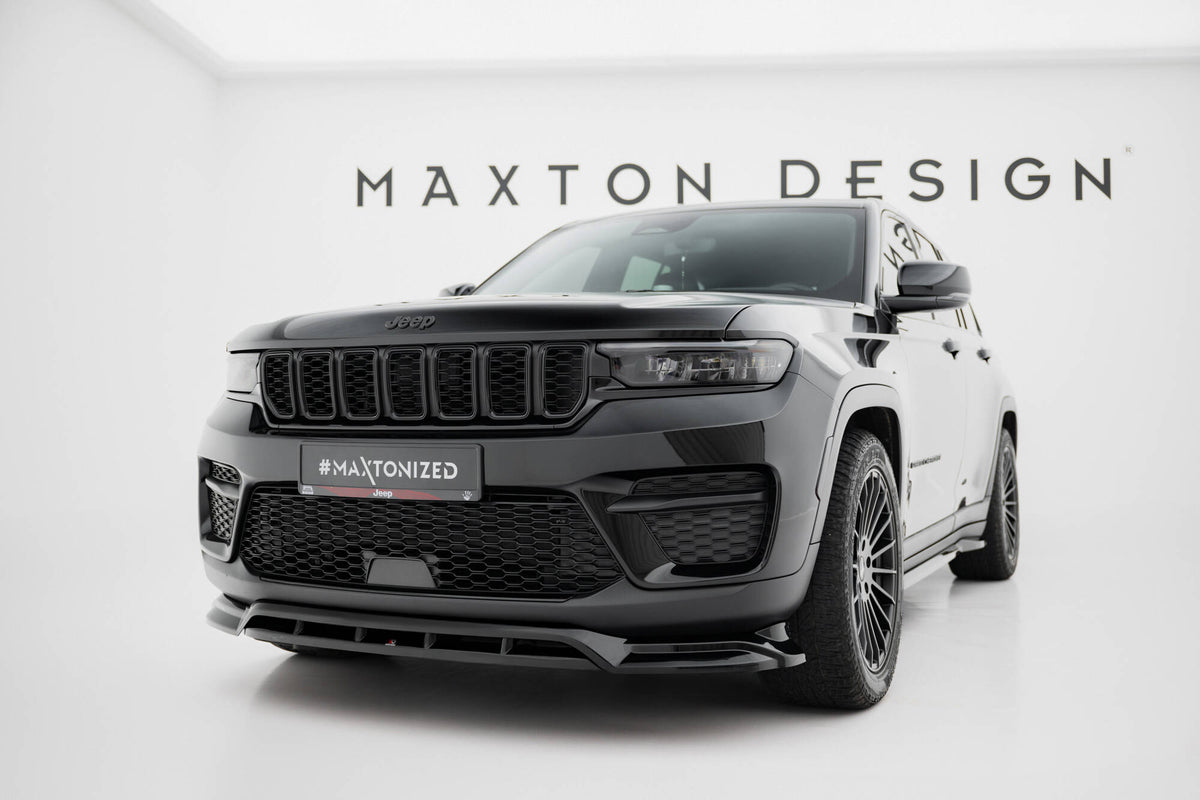 Street+ Spoilerlippe Front Ansatz passend für Jeep Grand Cherokee Mk5 schwarz Hochglanz – Ansicht 3