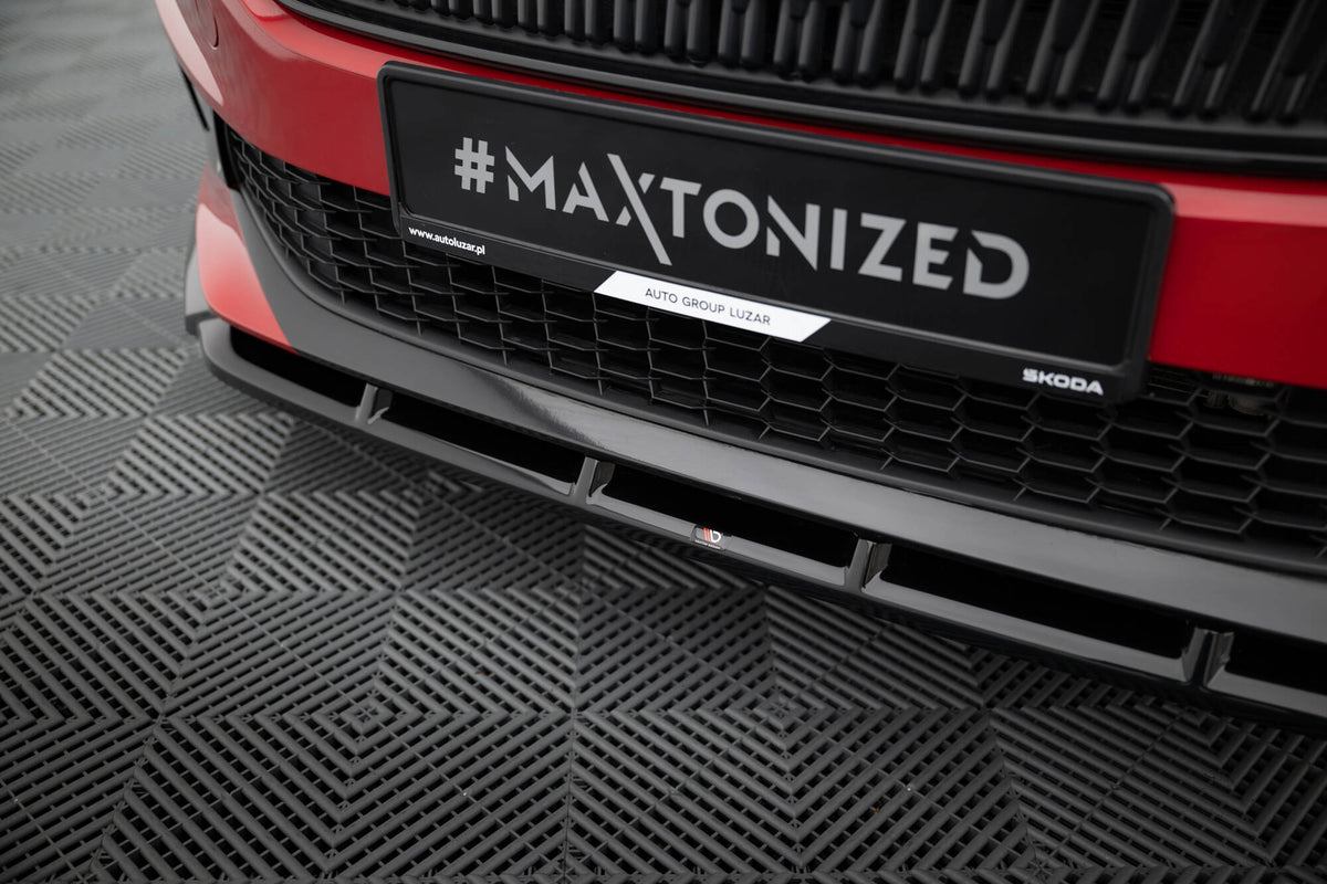 Street+ Spoilerlippe Front Ansatz passend für Skoda Fabia Mk4 schwarz Hochglanz – Ansicht 4