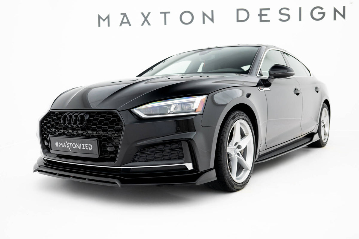 Street+ Spoilerlippe Front Ansatz passend für Audi S5 / A5 S-Line Coupe F5 schwarz Hochglanz – Ansicht 3