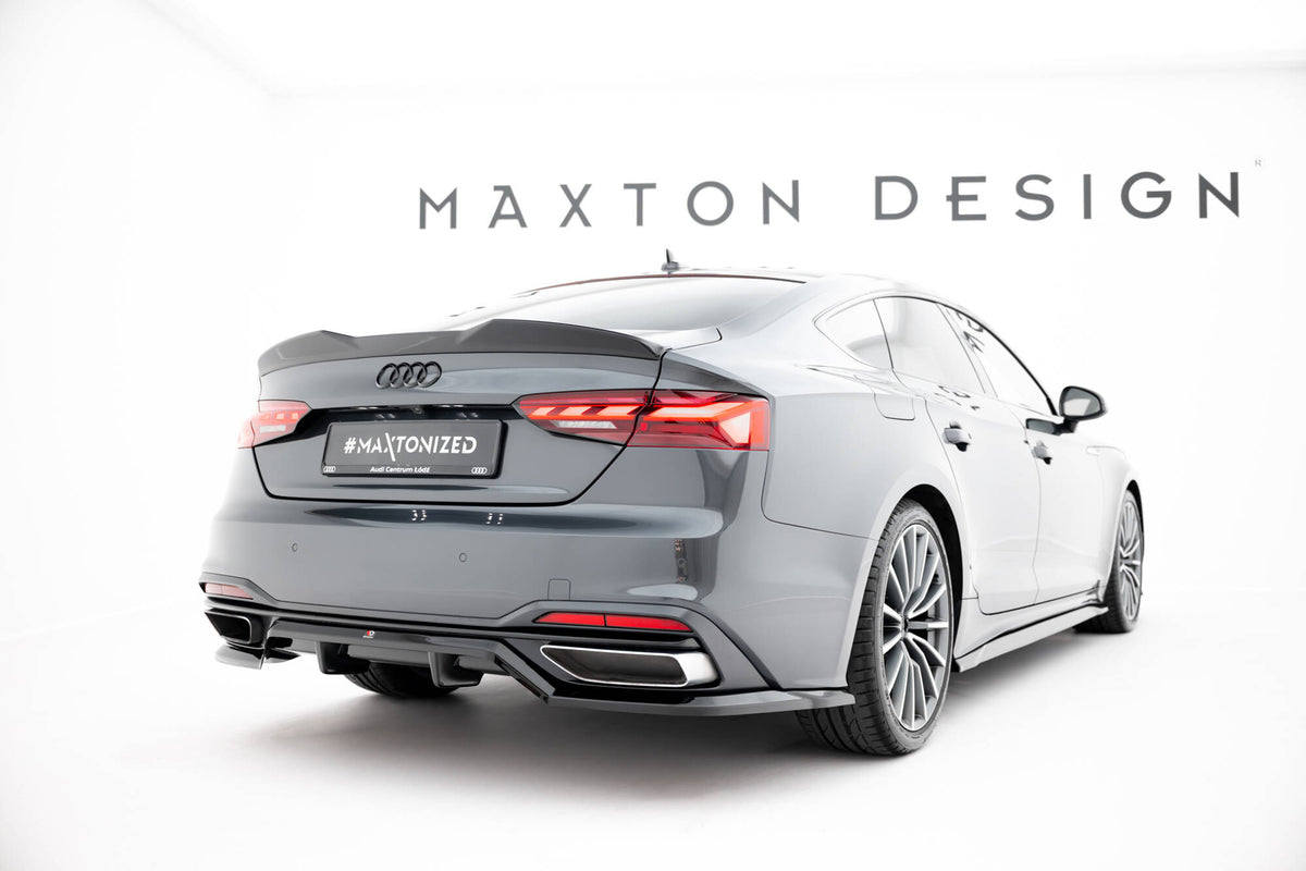 Street+ Mittlerer Diffusor RACE passend für Audi A5 F5 Facelift schwarz Hochglanz – Ansicht 4