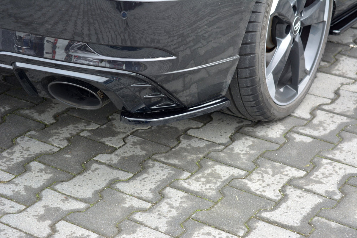 Heck Ansatz Flaps Diffusor passend für Audi RS3 8V FL Sportback schwarz Hochglanz – Ansicht 4