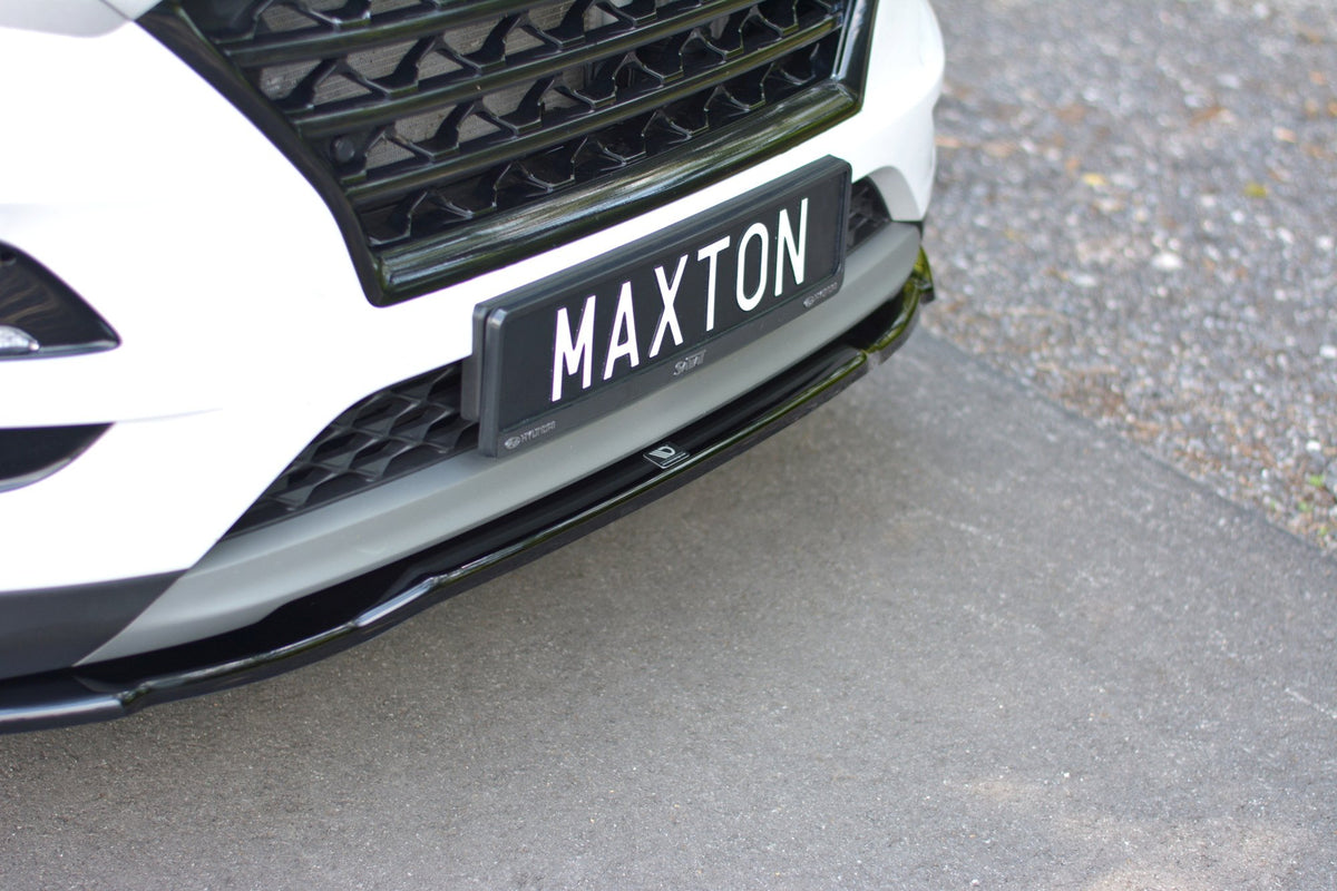 Street+ Spoilerlippe Front Ansatz V.2 passend für Hyundai Tucson Mk3 Facelift schwarz Hochglanz – Ansicht 4
