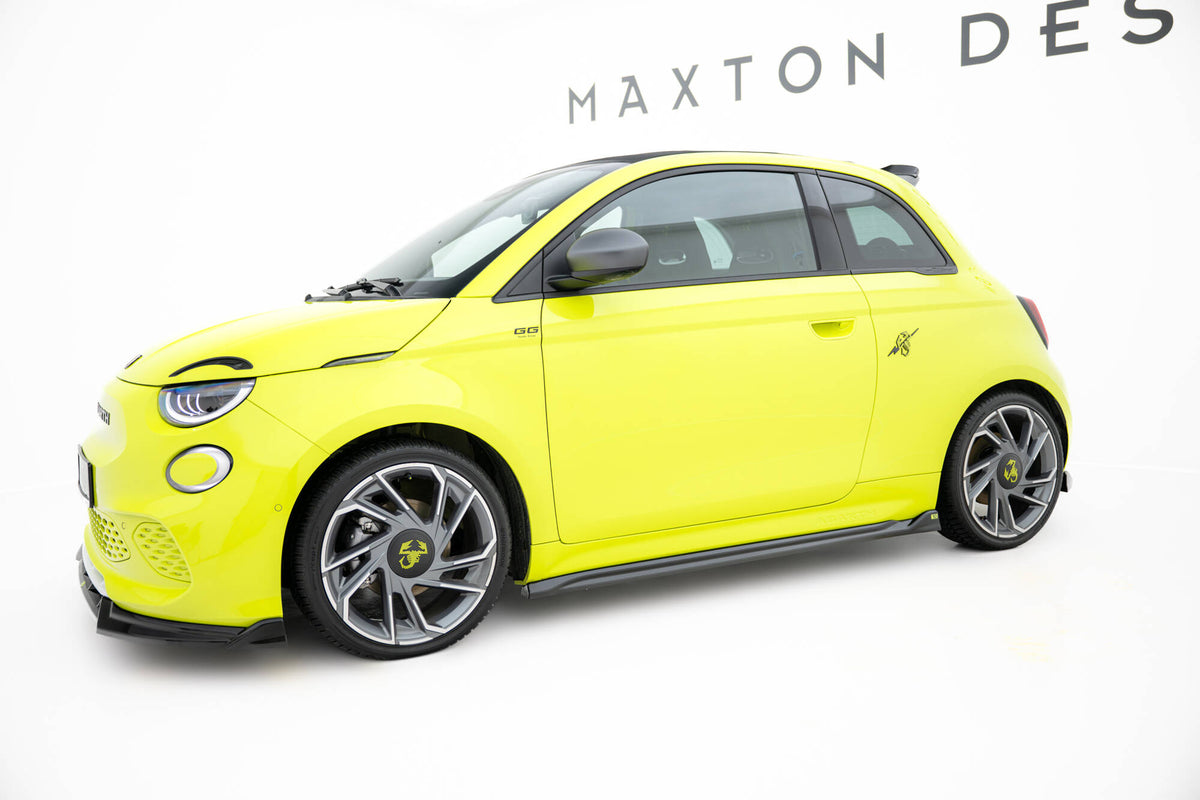 Street+ Seitenschweller Leisten passend für Abarth 500e schwarz Hochglanz – Ansicht 1