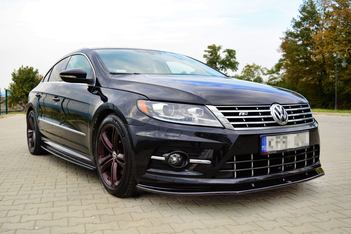 Street+ Spoilerlippe Front Ansatz passend für VOLKSWAGEN CC R-LINE schwarz Hochglanz – Ansicht 3
