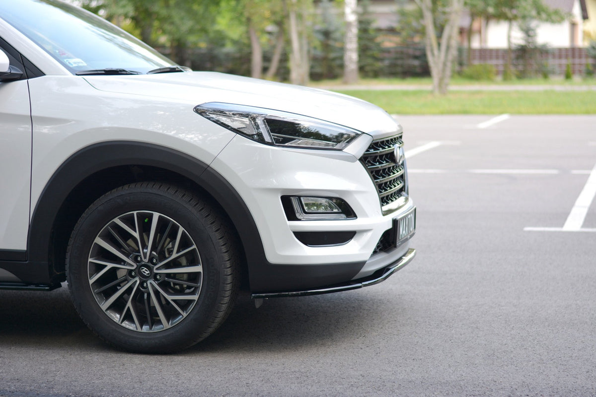 Street+ Spoilerlippe Front Ansatz V.2 passend für Hyundai Tucson Mk3 Facelift schwarz Hochglanz – Ansicht 3