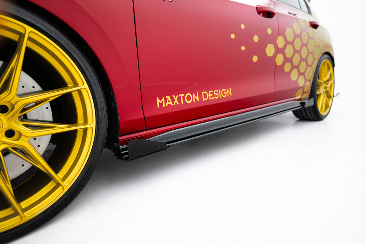 Seitenschweller Flaps passend für VW Golf GTI Clubsport Mk8 Facelift schwarz Hochglanz – Ansicht 7