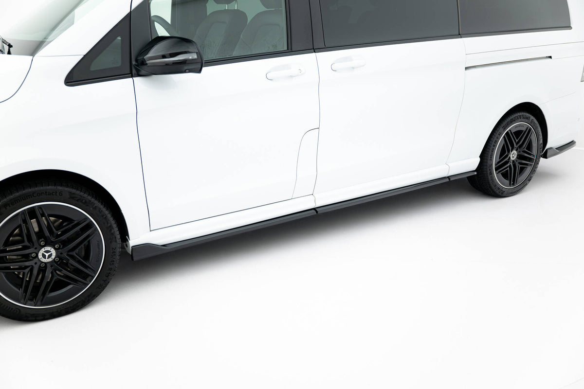 Street+ Seitenschweller Leisten V.2 passend für Mercedes-Benz V-Klasse Extra Long AMG-Line W447  schwarz Hochglanz – Ansicht 3