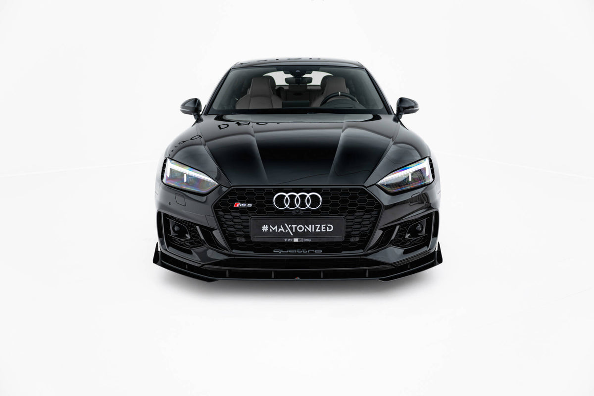 Front Stoßstange Flaps passend für Flaps Audi RS5 Coupe / Sportback F5 schwarz Hochglanz – Ansicht 1
