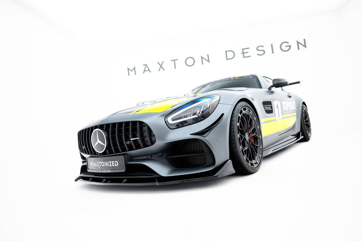 Street+ Spoilerlippe Front Ansatz passend für Mercedes-AMG GT C C190 Facelift schwarz Hochglanz – Ansicht 5