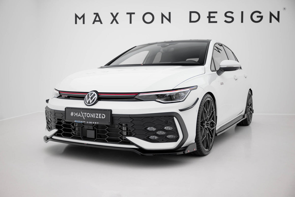 Street+ Spoilerlippe Front Ansatz V.3 + Flaps passend für VW Golf GTI / GTE / R-Line Mk8 Facelift – Ansicht 3